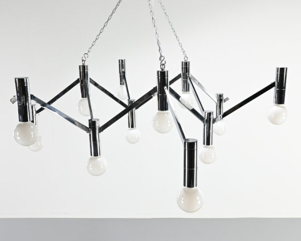 lustre modulaire chromé vintage années 70