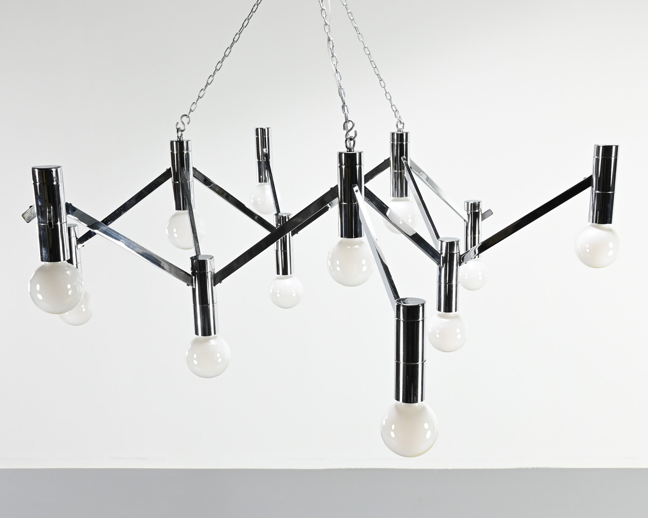 lustre modulaire chromé vintage années 70