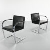 Paire de fauteuils vintage BRNO du designer Mies Van Der Rohe pour Knoll.